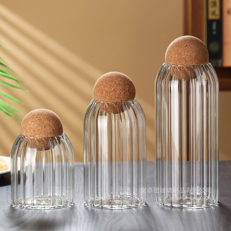 برطمان بقوليات زجاج بغطاء كورة فل 🪵 | Glass Jar with Ball Lid