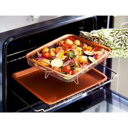 صنية تحمير وتصفية الزيت 2*1 | 2-in-1 Roasting & Oil Draining Tray