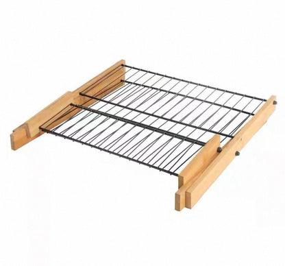 Foldable 2-Tier Dish Drying Rack — Wood & Metal
