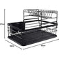 مطبقيه معدن 2 دور | 2-Tier Metal Kitchen Organizer - Black