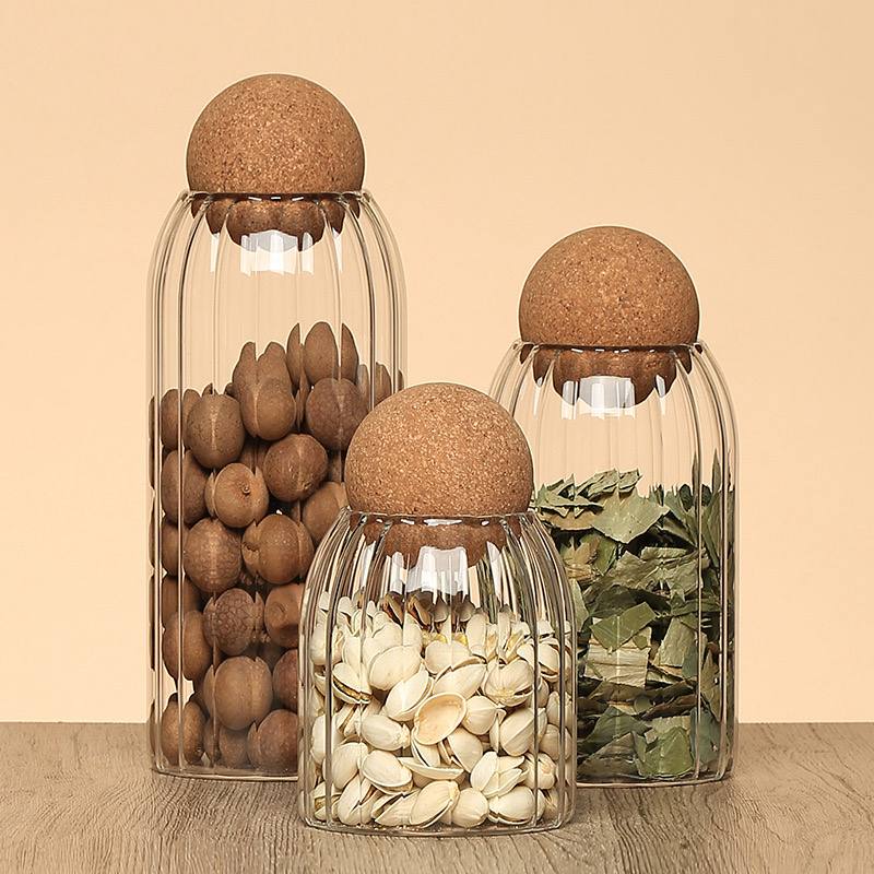 برطمان بقوليات زجاج بغطاء كورة فل 🪵 | Glass Jar with Ball Lid