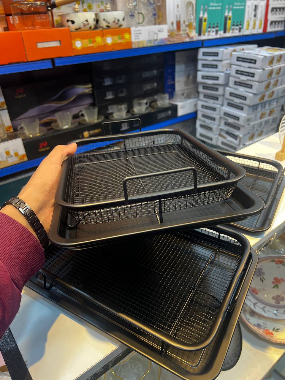 صنية تحمير وتصفية الزيت 2*1 | 2-in-1 Roasting & Oil Draining Tray