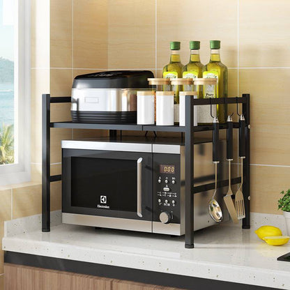 منظم الميكروويف المطور 2 دور – حامل معدني متعدد الاستخدامات | 2-Tier Microwave Organizer Rack
