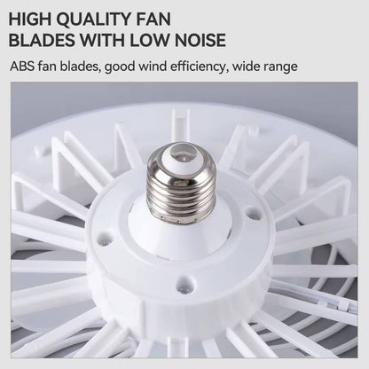 مروحة سقف مع إضاءة LED – تركيب في اللمبة بدون تمديدات | Ceiling Fan Light E27